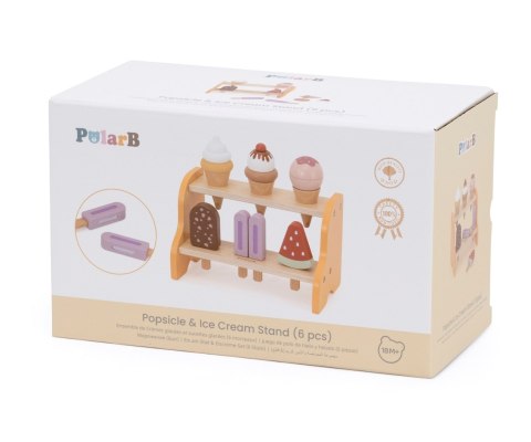 Viga 44293 PolarB Drewniany zestaw lodów - mała lodziarnia