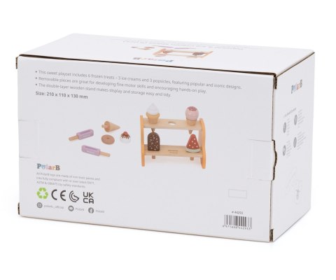 Viga 44293 PolarB Drewniany zestaw lodów - mała lodziarnia