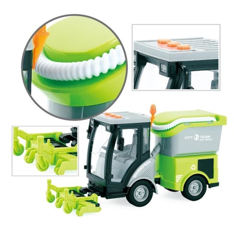 Zamiatarka Miejska 1:16 Zielona Efekty Dźwiękowe i Świetlne