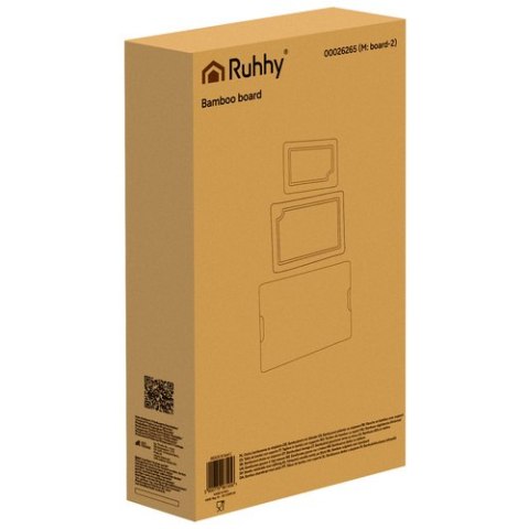 Deska bambusowa do krojenia- 3szt. + stojak Ruhhy
