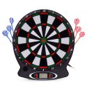 Elektroniczna tarcza do darta gry w rzutki lotki tablica LCD 38 cm 18 gier zestaw 6 rzutek