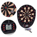 Elektroniczna tarcza do darta gry w rzutki lotki tablica LCD 41 cm 26 gier zestaw 6 rzutek