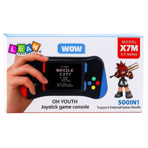 Konsola Przenośna Elektroniczna X7M 500 Gier Tryb Dwóch Graczy 3,5 Cala