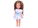 Lovely Girl Lalka szatynka z długimi włosami w białej sukience 33cm