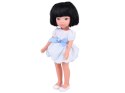 Lovely Girl Lalka z czarnymi krótkimi włosami w białej sukience 33cm