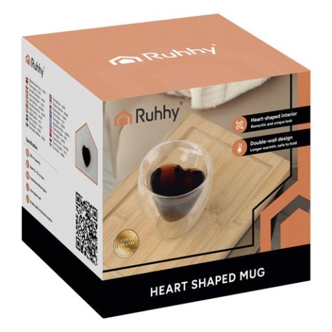 Szklanka termiczna 240ml - serce Ruhhy 26906
