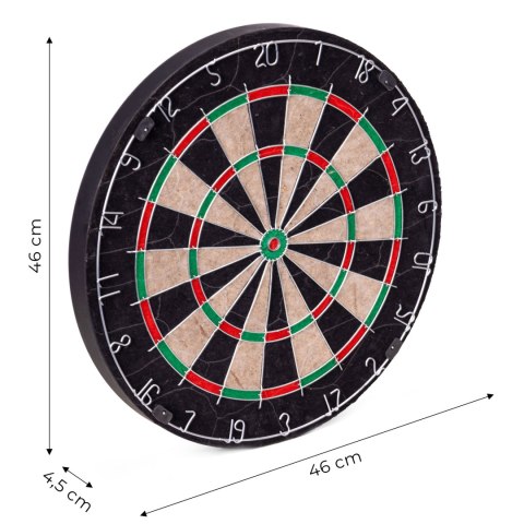 Tarcza do darta gry w rzutki lotki tablica sizalowa 46 cm zestaw 6 rzutek