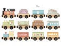Tooky Toy TH647N Zestaw małej kolei drewnianej