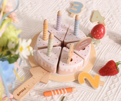 Viga 44286 PolarB Drewniany tort urodzinowy do zabawy