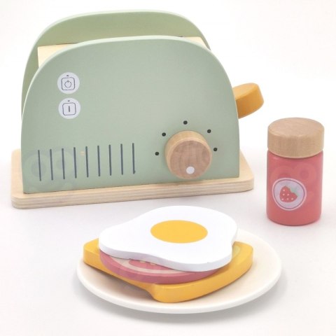 GREEN Drewniany Toster Zestaw Śniadaniowy z Akcesoriami 14 el. FSC