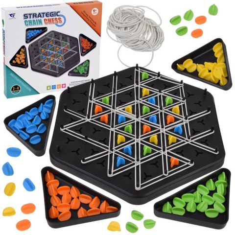 Gra strategiczna Szachy łańcuchowe - zajmij jak najwięcej trójkątów!
