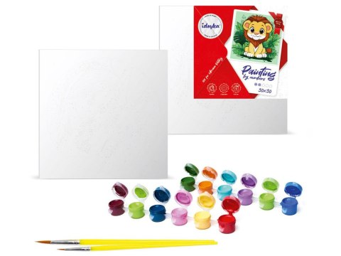 Malowanie po numerach 30x30cm KHO1272 Wesołe lwiątko AP0087