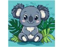 Malowanie po numerach dla dzieci 30x30cm KHO1270 Wesoła koala AP0086