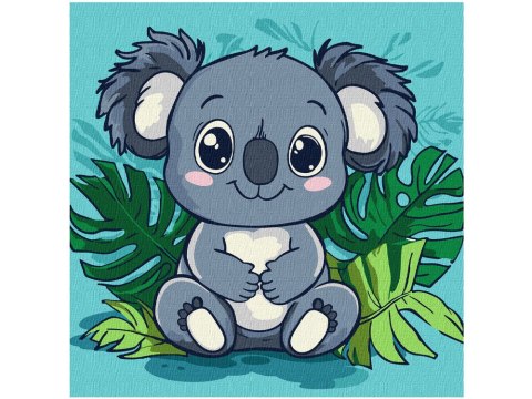 Malowanie po numerach dla dzieci 30x30cm KHO1270 Wesoła koala AP0086