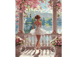 Malowanie po numerach na ramie KHO8441 Cudowna baletnica 40x50 cm AP0117
