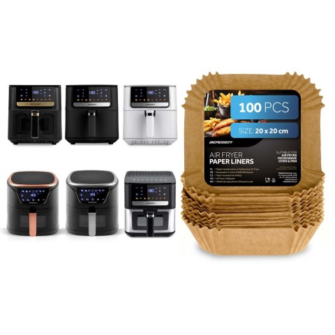 Papier do pieczenia wkładki do frytkownicy 20 cm Berdsen - 100 szt