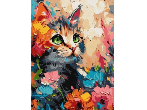 Zestaw do malowania po numerach 30x40cm KHO6598 Puszysty kot AP0094