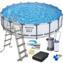 Basen Ogrodowy Stelażowy 549 x 122 cm 11w1 Bestway 56462
