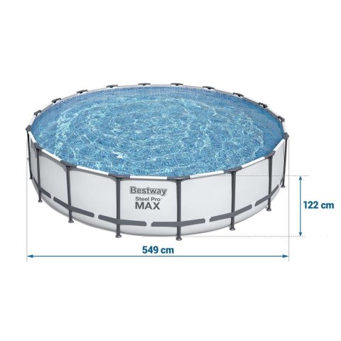 Basen Ogrodowy Stelażowy 549 x 122 cm 11w1 Bestway 56462
