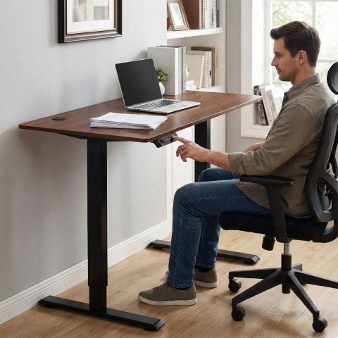 Biurko elektryczne stojące 120x60 cm regulacja wysokości 72-117 cm ModernHome