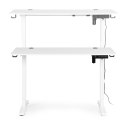 Biurko elektryczne stojące 120x60 cm regulacja wysokości 72-117 cm białe ModernHome