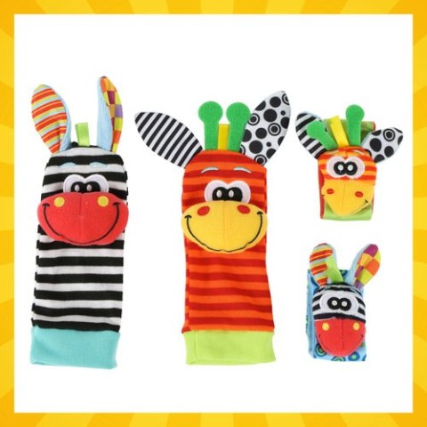 Grzechotki dla dzieci - zestaw 4szt. Kruzzel 25068