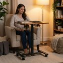 Mobilne biurko regulowane 70x48 cm stolik pod laptopa regulacja wysokości 71,5-112 cm ModernHome
