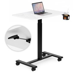Mobilne biurko regulowane 70x48 cm stolik pod laptopa regulacja wysokości 71,5-112 cm ModernHome