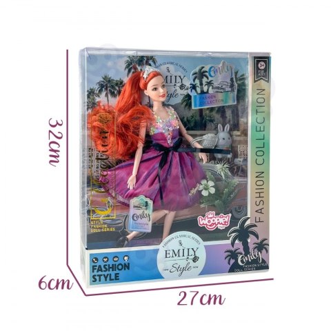 ROYAL Lalka Emi Style Fashion 32 cm - Stylowa Księżniczka w Różowej Sukni + Akcesoria