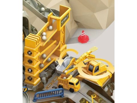 Zjazd samochodowy Tor Kulkowy PLAC BUDOWY Garaż Parking Zjeżdżalnia Dźwig