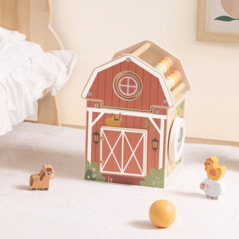  Drewniana Stodoła Aktywności Sorter Liczydło Montessori