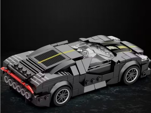 Klocki techniczne Sportowe auto CZARNE LUKSUSOWE hiperauto 298-ele