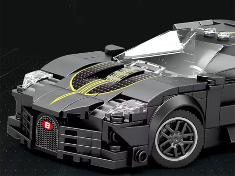 Klocki techniczne Sportowe auto CZARNE LUKSUSOWE hiperauto 298-ele