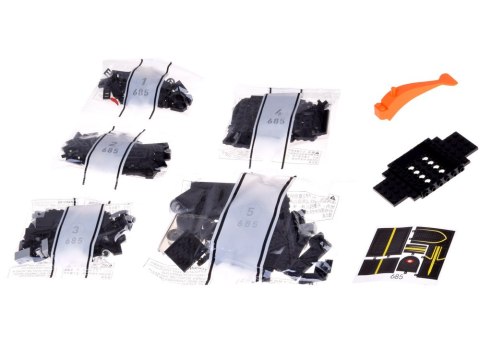 Klocki techniczne Sportowe auto CZARNE LUKSUSOWE hiperauto 298-ele