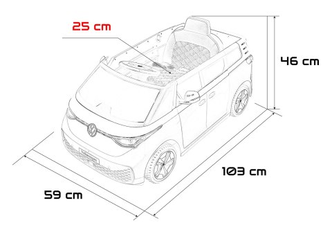 Auto samochód na akumulator  Volkswagen ID BUZZ Czerwony
