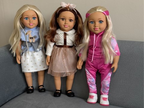 Elegancka Lalka 48 cm z długimi blond włosami - urocza stylizacja