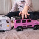 WOOPIE Zestaw Różowy Samochód Terenowy z Przyczepką i Figurką Konia
