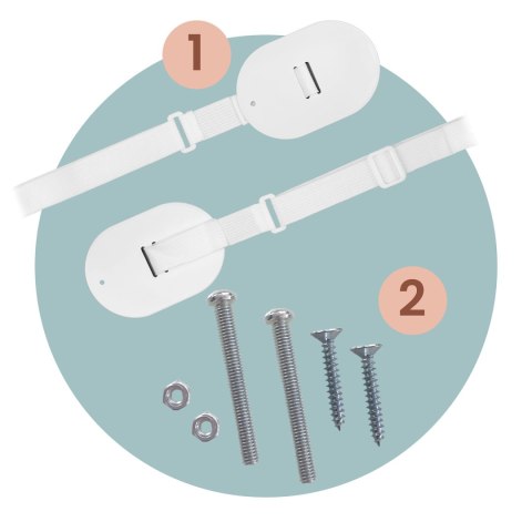 Barierka ochronna do łóżka zabezpieczająca bramka blokada 200 cm Nukido szara