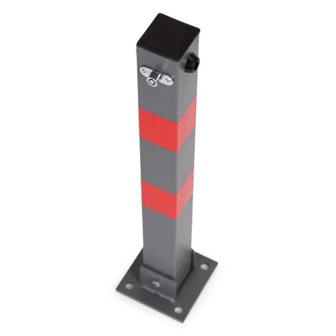 Blokada parkingowa składana słupek 60 cm na klucz z odblaskowymi pasami