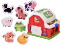 Interaktywny domek edukacyjny farma klocki odgłosy zwierząt sorter
