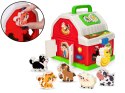 Interaktywny domek edukacyjny farma klocki odgłosy zwierząt sorter