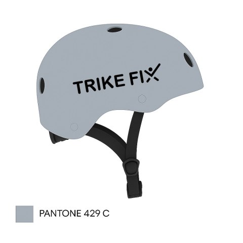 Kask rowerowy dla dziecka Trike Fix dziecięcy  LED M 55-58cm szary ciemny