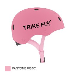 Kask rowerowy dla dziecka Trike Fix dziecięcy regulowany LED S 48-54cm różowy