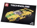 Klocki techniczne Sportowe auto P1 GTR ŻÓŁTO-ZIELONE 368-ele ZA5781