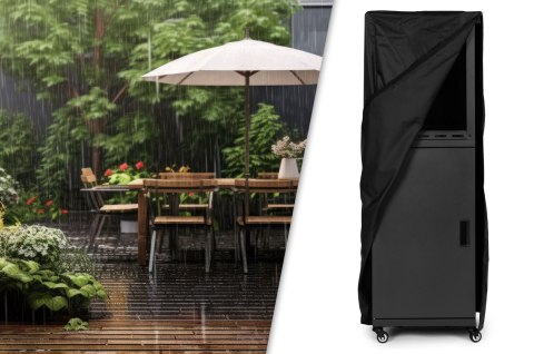 Ogrzewacz gazowy promiennik grzejnik 13 kW szklany na ogród patio reduktor kamienie wulkaniczne pokrowiec MultiGarden