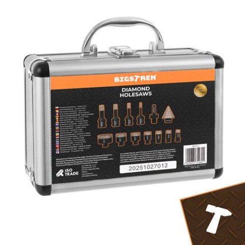 Otwornice diamentowe- zestaw 13szt. Bigstren 27012