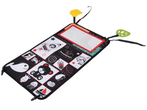 Zabawka sensoryczna składana z lusterkiem + książeczka kontrastowa