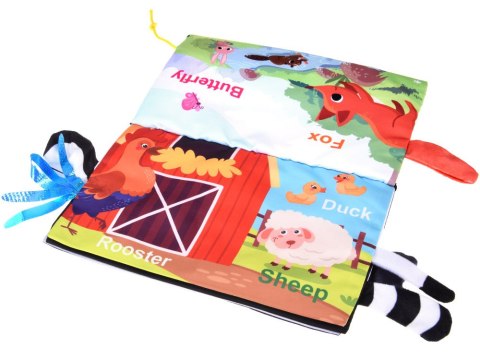 Zabawka sensoryczna składana z lusterkiem + książeczka kontrastowa