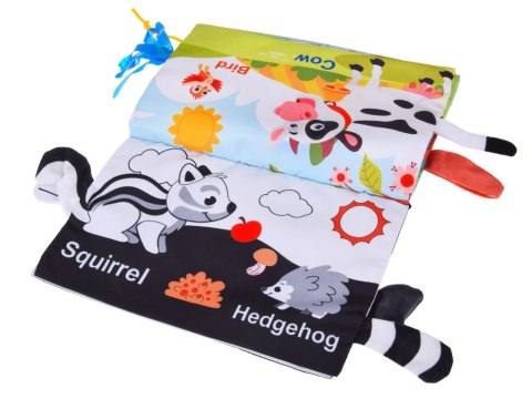 Zabawka sensoryczna składana z lusterkiem + książeczka kontrastowa