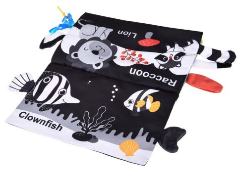 Zabawka sensoryczna składana z lusterkiem + książeczka kontrastowa